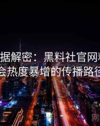 0655. 数据解密：黑料社官网粉丝后援会热度暴增的传播路径