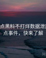 0317. 盘点黑料不打烊数据泄露十大焦点事件，快来了解