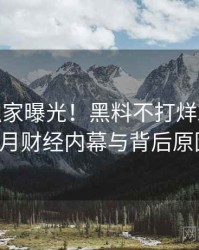0109. 独家曝光！黑料不打烊2025年11月财经内幕与背后原因