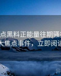 0016. 盘点黑料正能量往期骚扰事件十大焦点事件，立即阅读