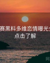 每日大赛黑料多维恋情曝光全追踪，点击了解