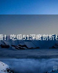 冲浪必看！吃瓜51深度剖析权威解读